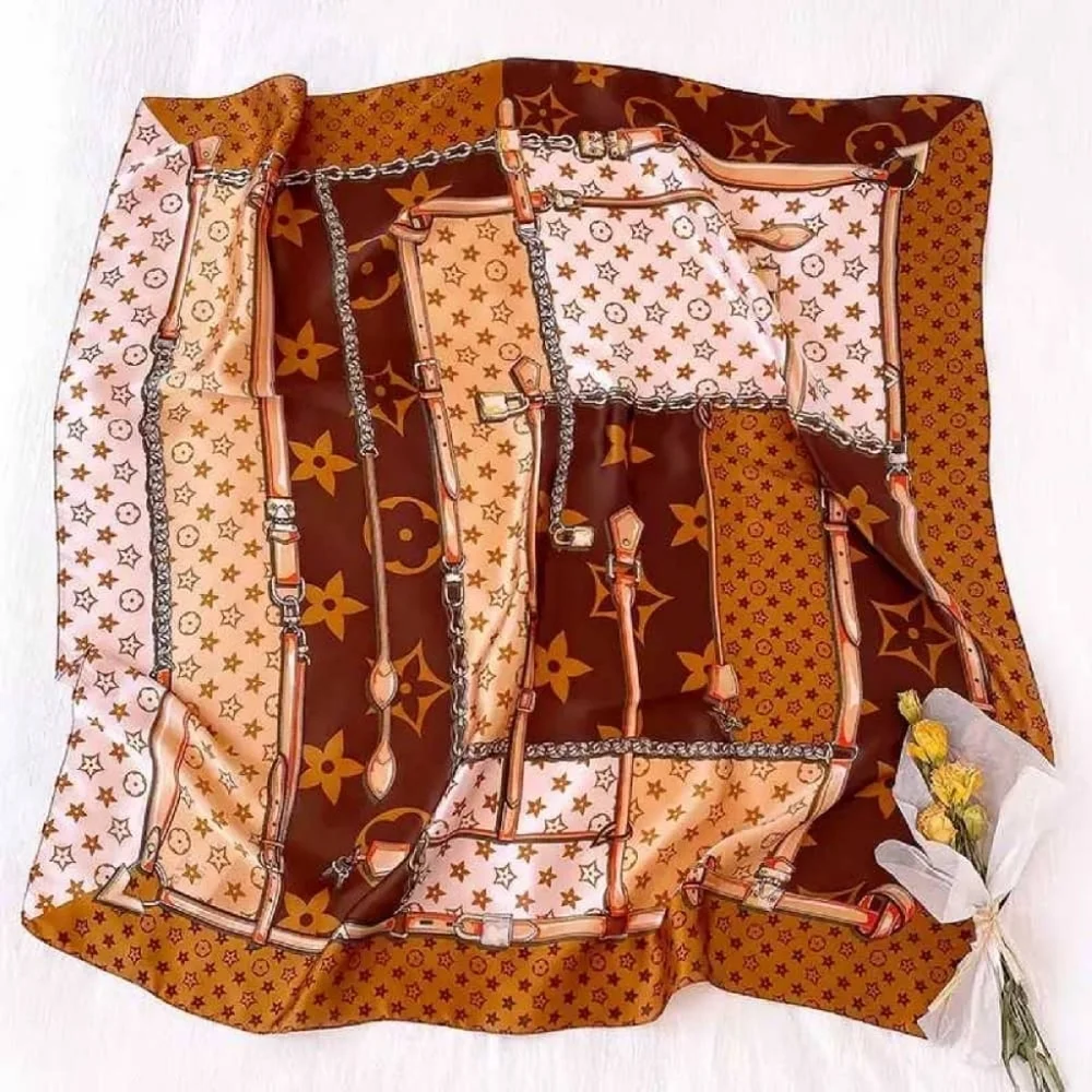 Miss Liliana 90*90cm Satin Silky Women Scarf